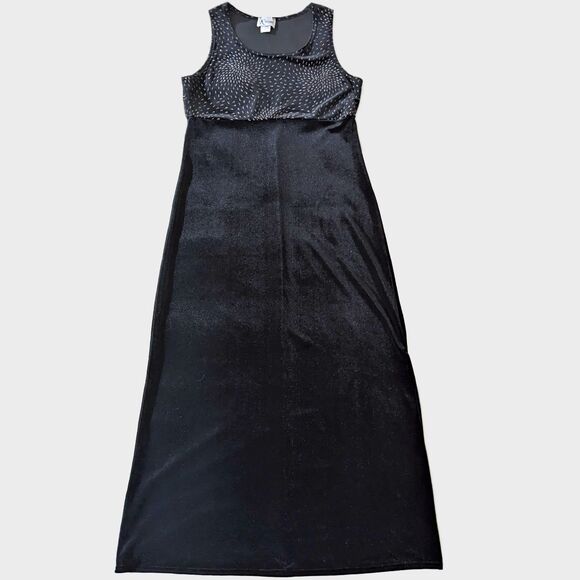 Vintage K Studio Velvet Dress Set Womens 12 Maxi 90s Gothic Romantic Whimsigoth - Picture 3 of 8